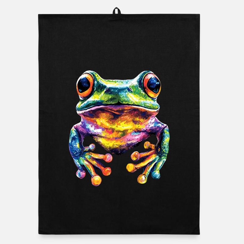 Frog Little Toad Tree Frog Frog Prince Frogs Organic dish towel
