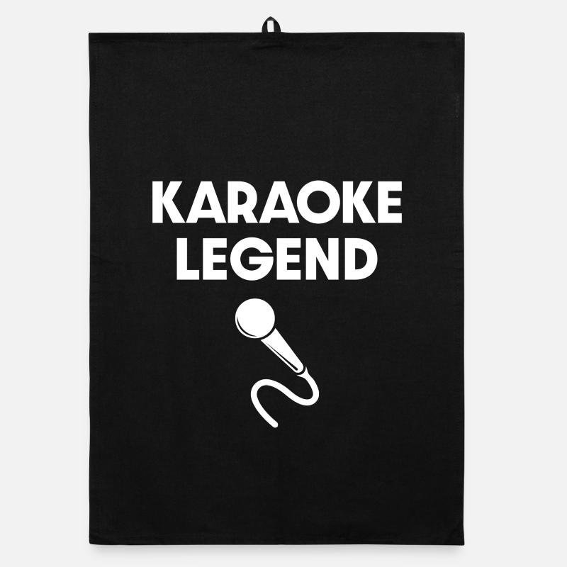 Karaoke Legend Microphone Design Organic dish towel