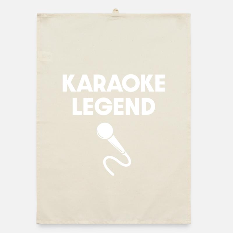 Karaoke Legend Microphone Design Organic dish towel