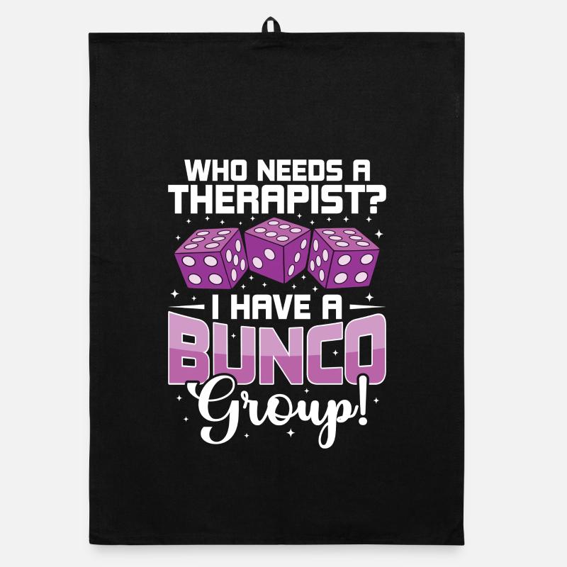 Theapie Bunco Player Dice Games Gift Organic dish towel