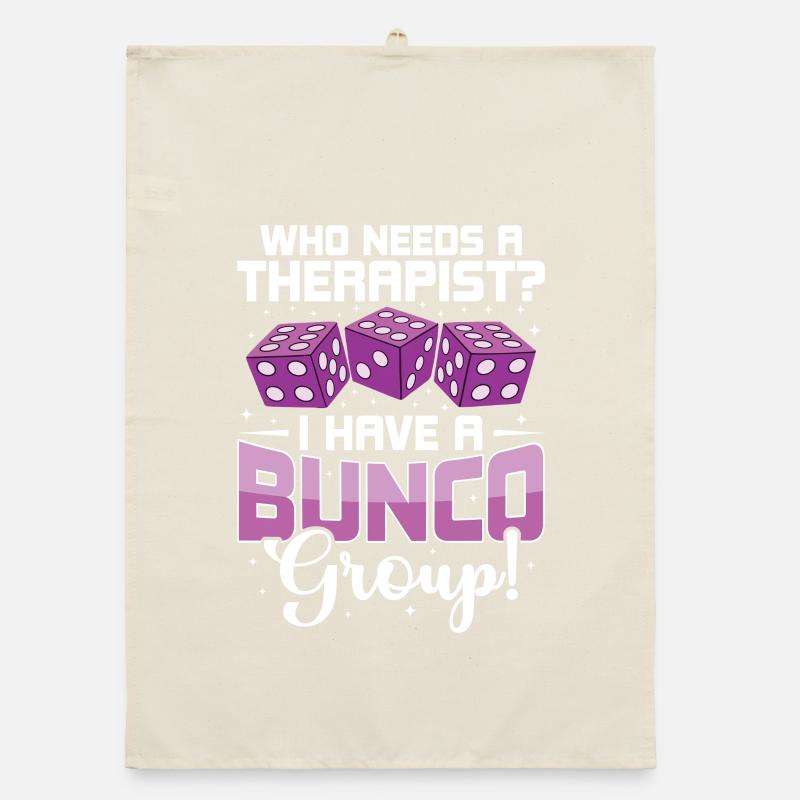 Theapie Bunco Player Dice Games Gift Organic dish towel