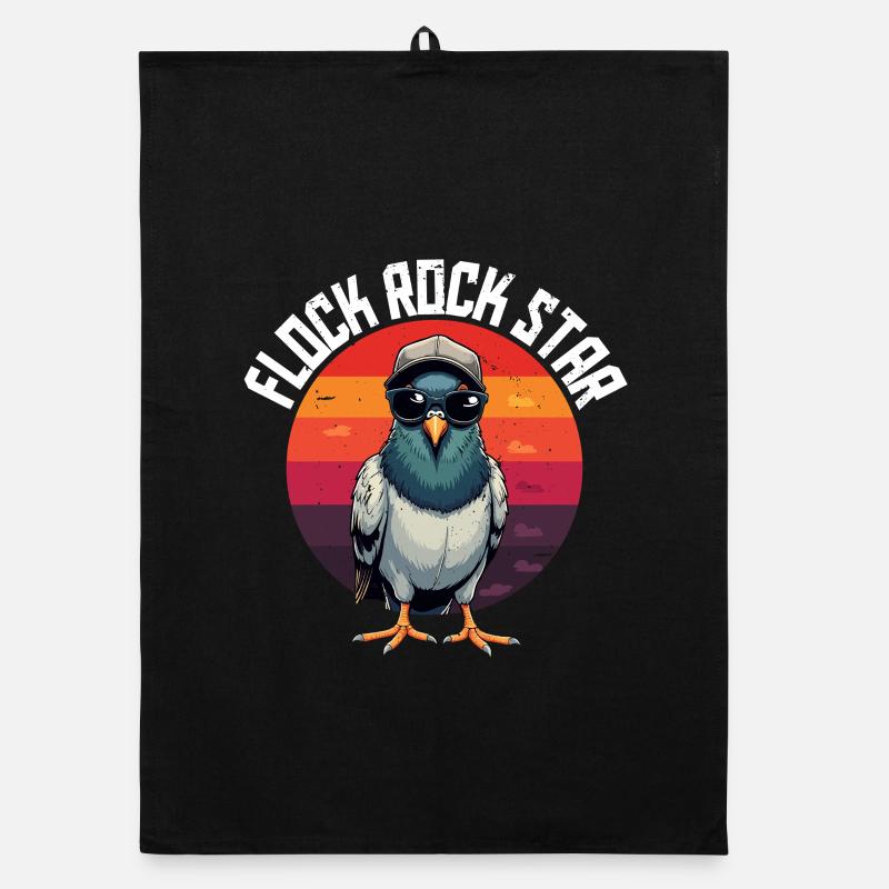 Tauben Taubenzüchter Brieftauben Flock Rock Star Organic Geschirrtuch