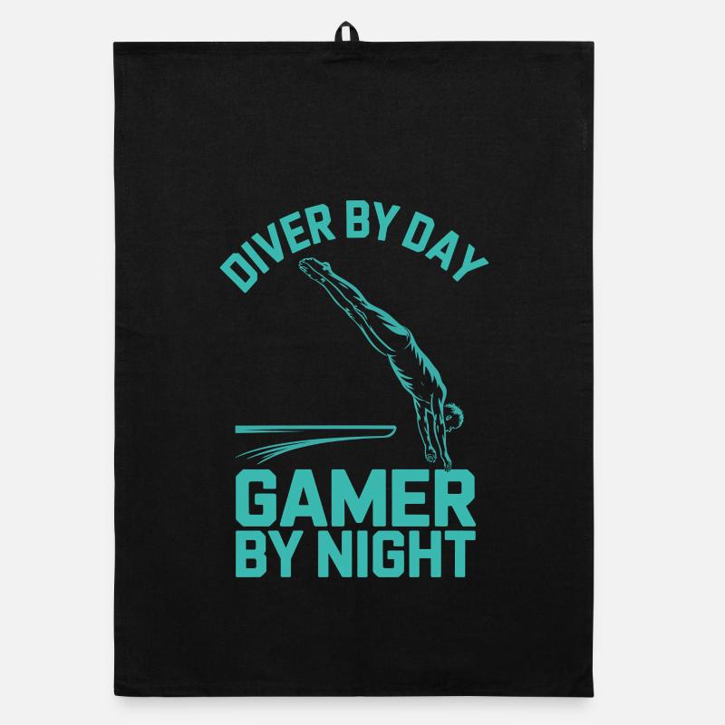 Diving diving board Organic dish towel