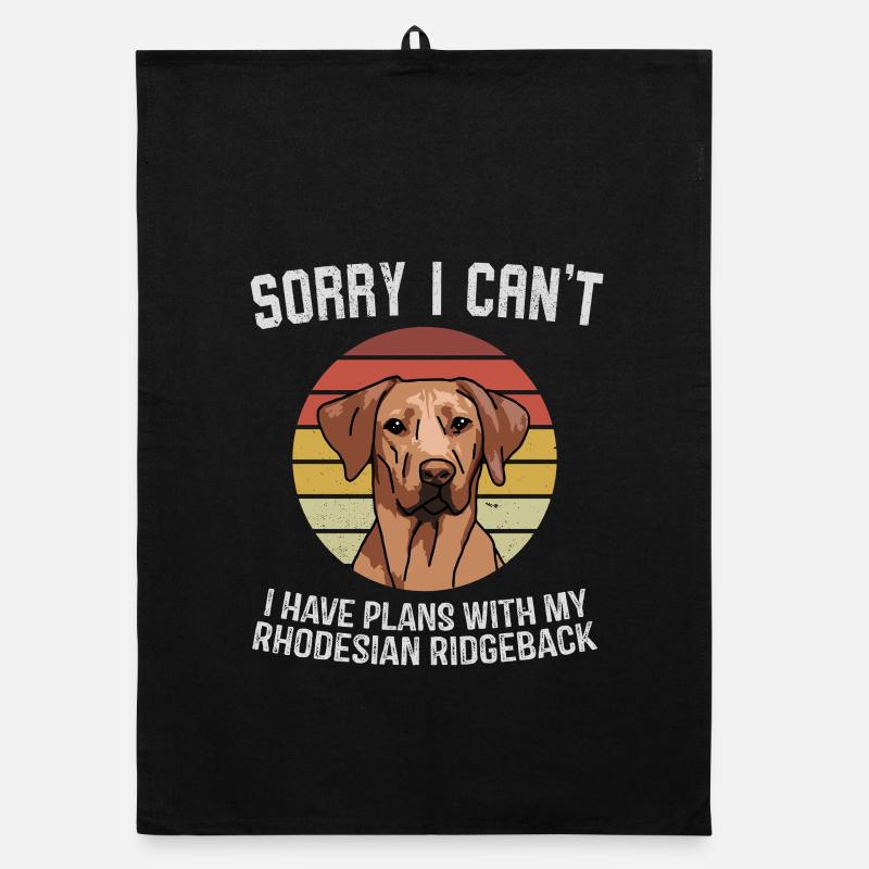Rhodesian Ridgeback Apology Graphic Organic dish towel