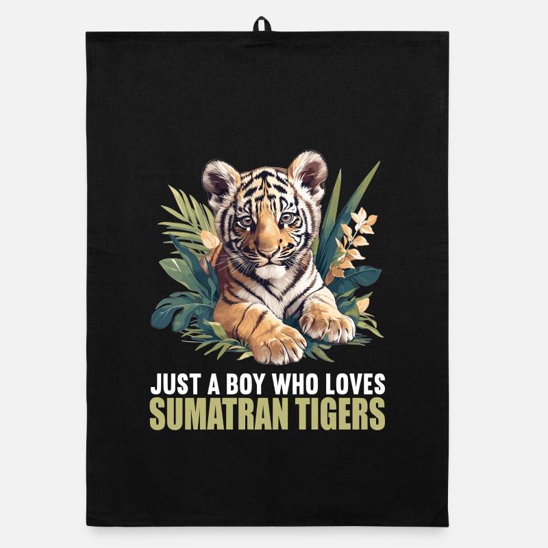 Sumatran tiger Organic dish towel