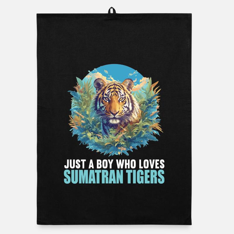 Sumatran tiger Organic dish towel