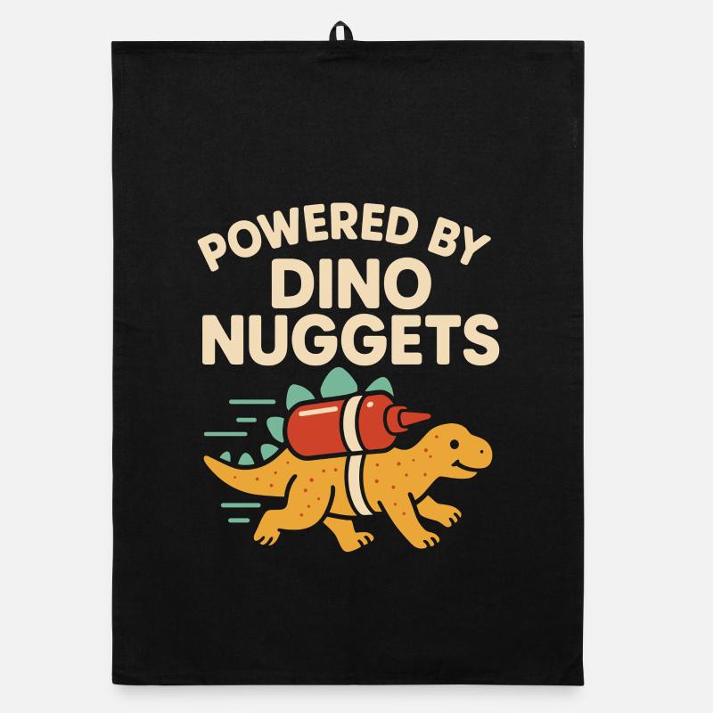 Dino Nuggets Nostalgie Lustiger Snack Dinosaurier Organic Geschirrtuch