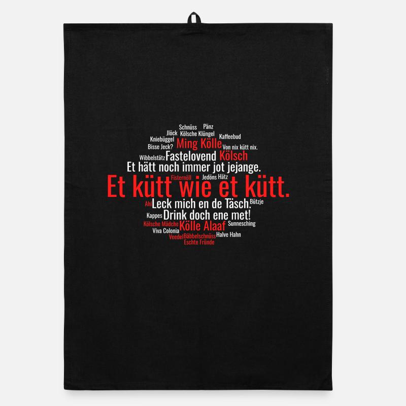 Cologne Kölsch Nuage de mots Carnaval de Cologne Alaaf Kölle Torchon bio