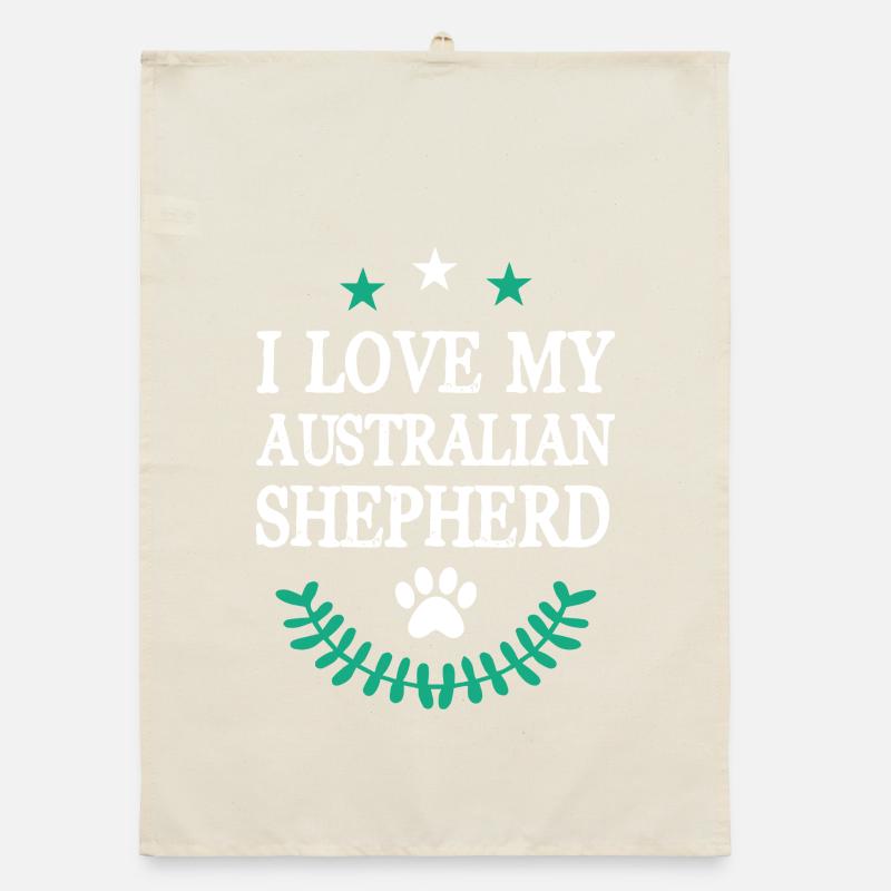 Australian Shepherd Organic dish towel