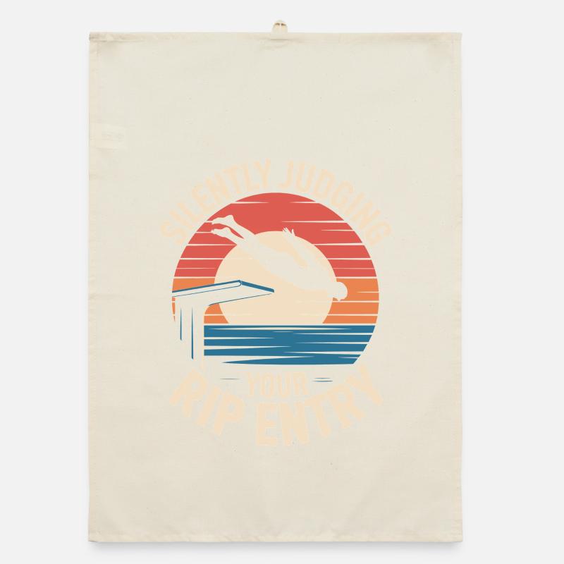 Diving diving board Organic dish towel