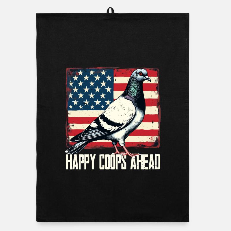 Tauben Taubenzüchter Happy Coops Ahead Organic Geschirrtuch