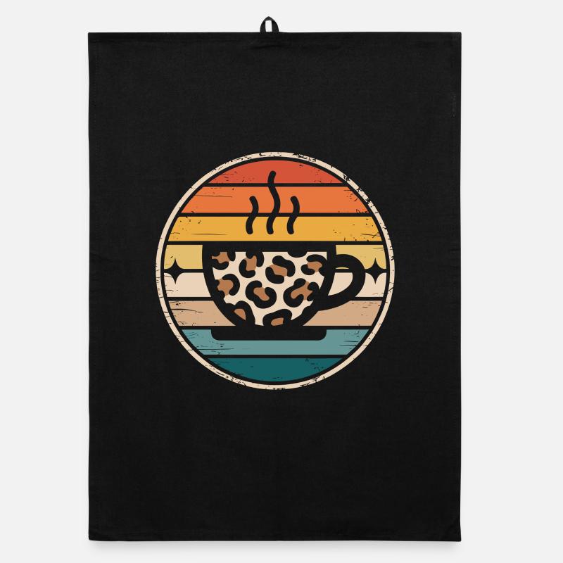 Coffee Mug in Leopard Print Coffee Organic dish towel