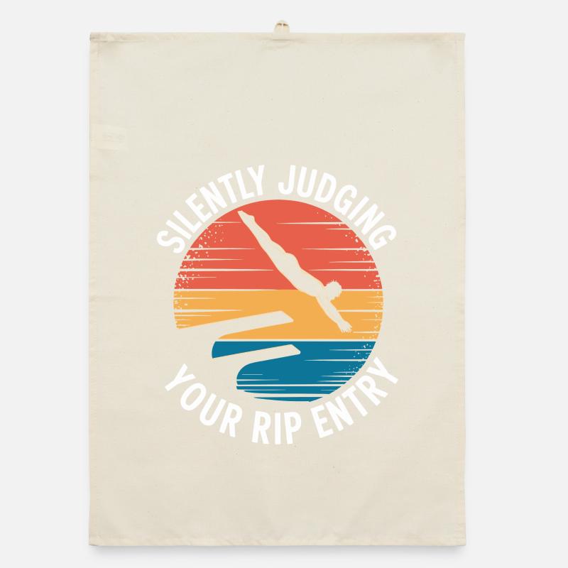 Diving diving board Organic dish towel