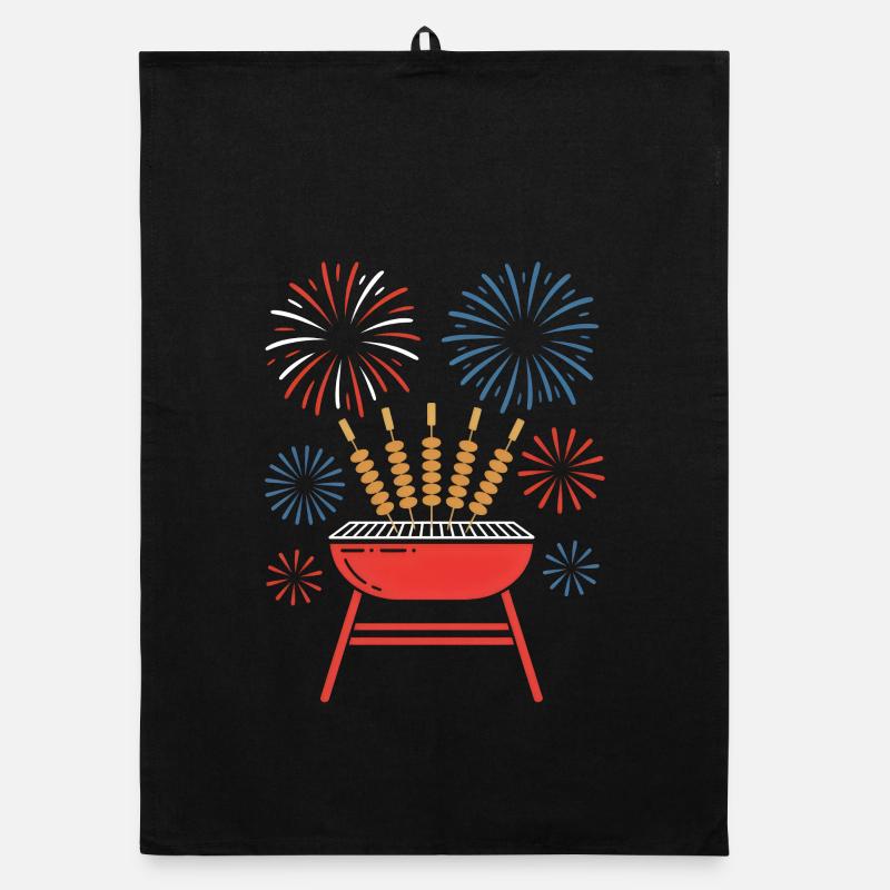 Pitmaster BBQ Skewers Independence Day 4th of Organic dish towel