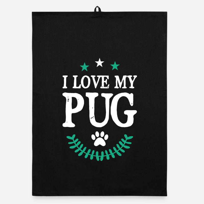 PUG Mops Organic Geschirrtuch