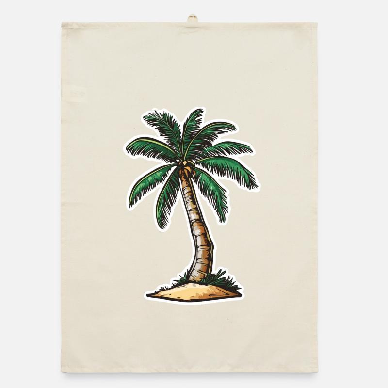 Palm tree Organic dish towel