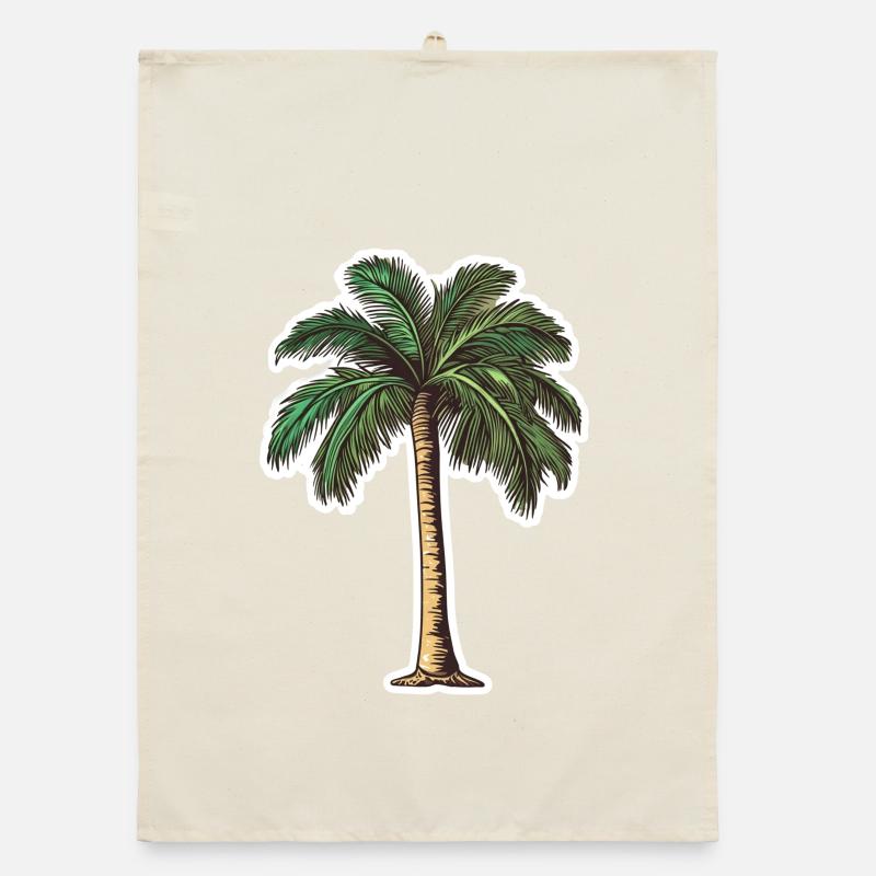 Palm tree Organic dish towel