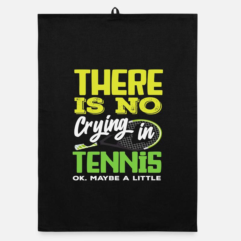 Tennis Player There Is No Crying Organic dish towel