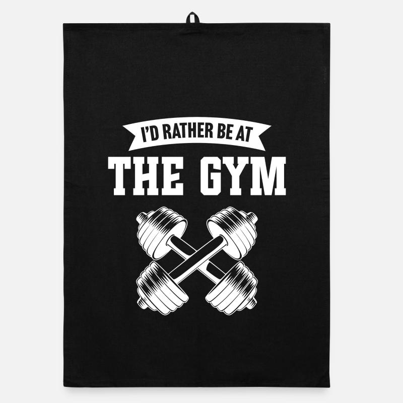 I'd rather be at the gym Organic dish towel