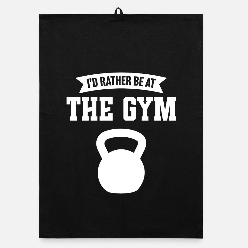 I'd rather be at the gym Organic dish towel
