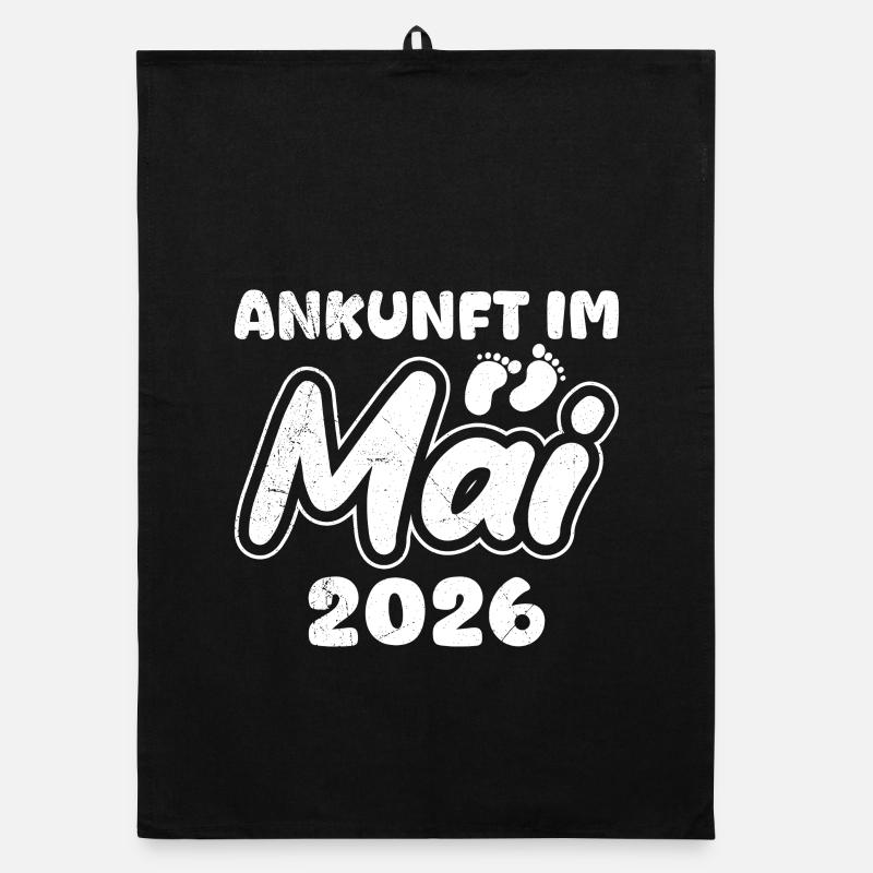 Expectant mother ARRIVING IN MAY 2026 Funny Organic dish towel