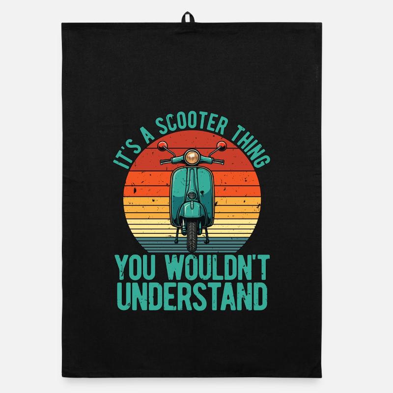 It's A Scooter Thing Motorcycle Lover Scootering Organic dish towel