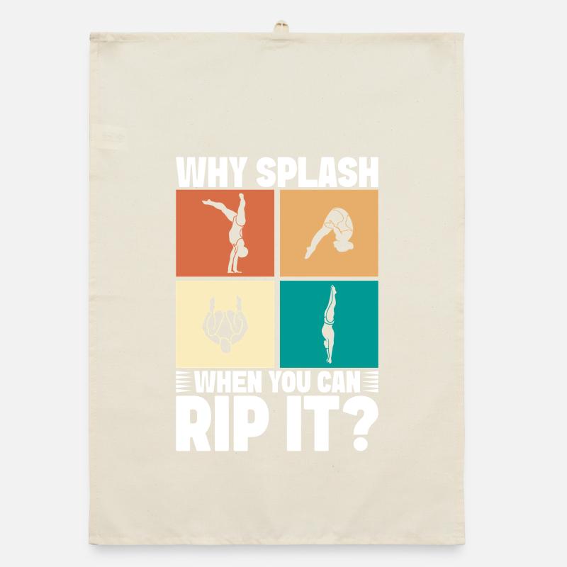 Diving diving board Organic dish towel