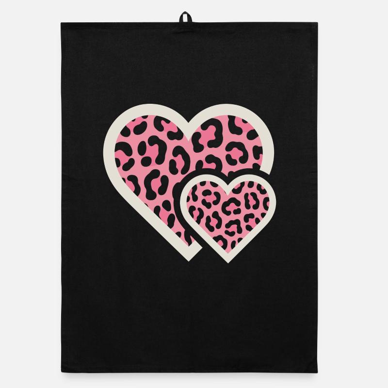 Leopard design with pink pattern Organic dish towel