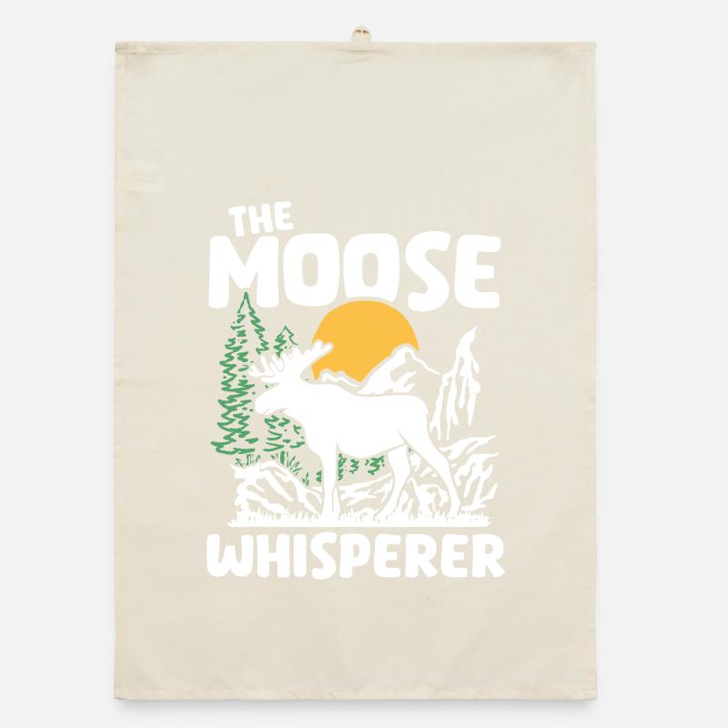 Conception de silhouette de la nature de l’orignal Torchon bio