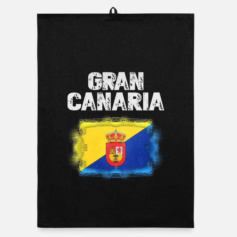 Gran Canaria Flag Design Organic Geschirrtuch