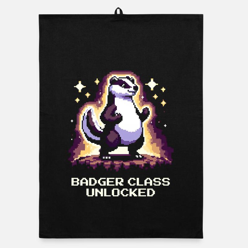 Badger Class Unlocked | Dachs, RPG Humor Organic Geschirrtuch