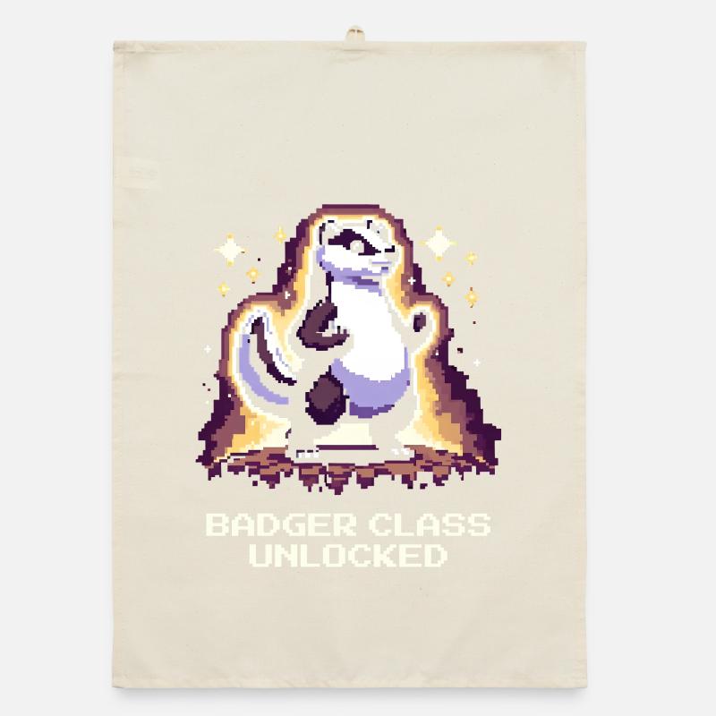 Badger Class Unlocked | Dachs, RPG Humor Organic Geschirrtuch