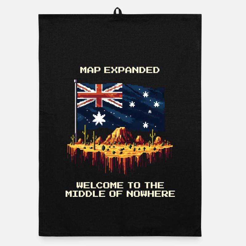 Map extended: Middle of Nowhere | Outback Organic dish towel