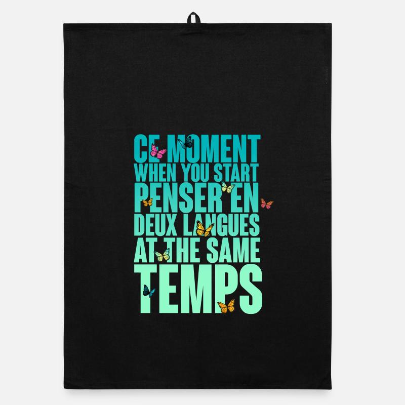 COOL SAYING FOR MULTILINGUALS, INTERNATIONAL Organic dish towel