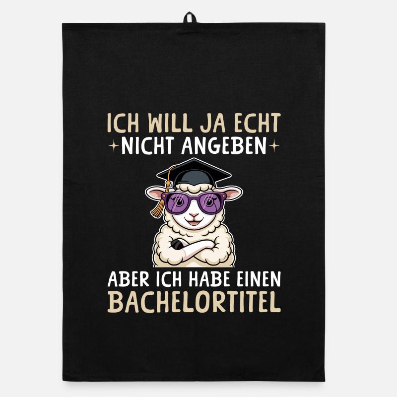 Bachelor Abschluss geschafft - Schaf Bachelortitel Organic Geschirrtuch