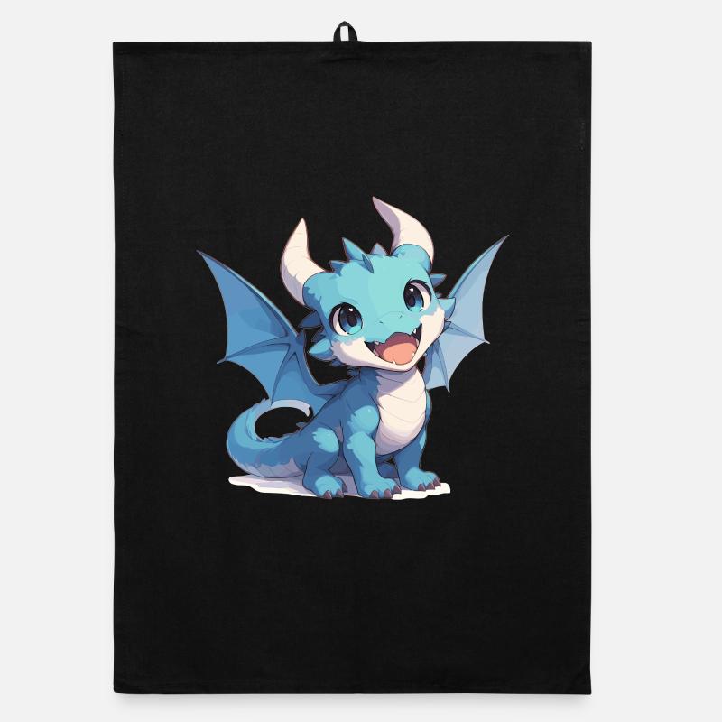 Drachen Drache Organic Geschirrtuch