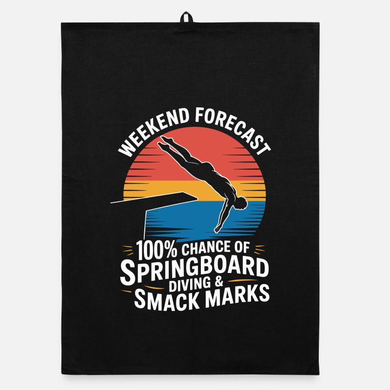 Diving diving board Organic dish towel