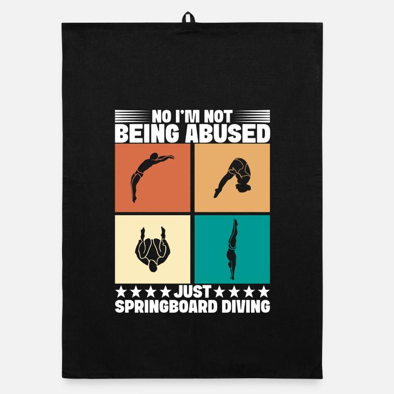 Diving diving board Organic dish towel