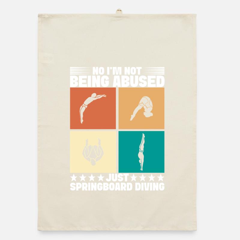 Diving diving board Organic dish towel