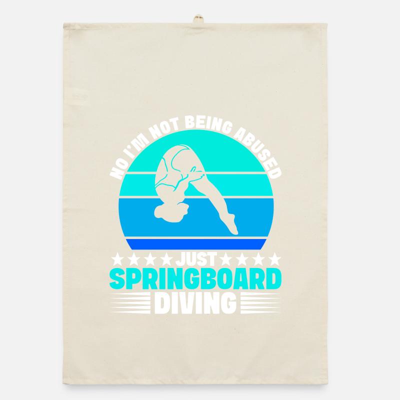 Diving diving board Organic dish towel