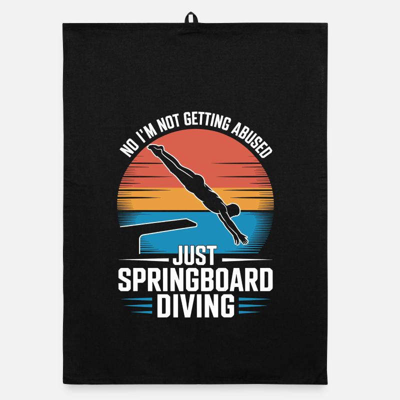 Kunstspringen Turmspringer Sprungbrett Organic Geschirrtuch