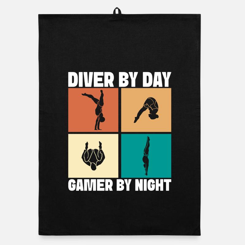 Diving diving board Organic dish towel