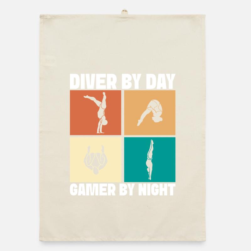 Diving diving board Organic dish towel