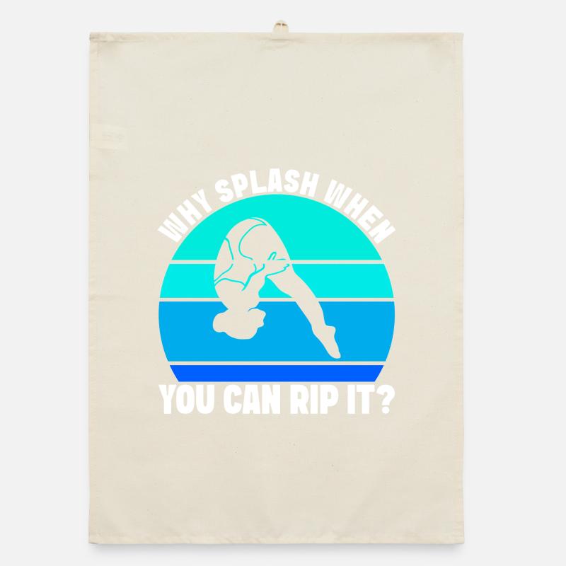 Diving diving board Organic dish towel