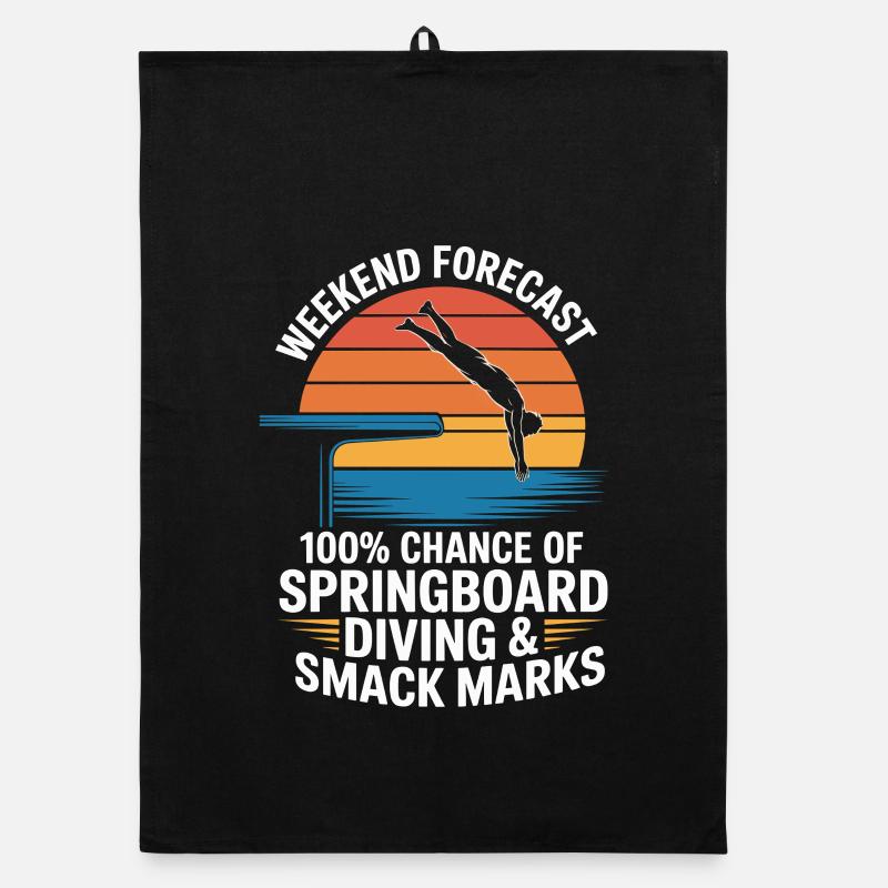 Diving diving board Organic dish towel