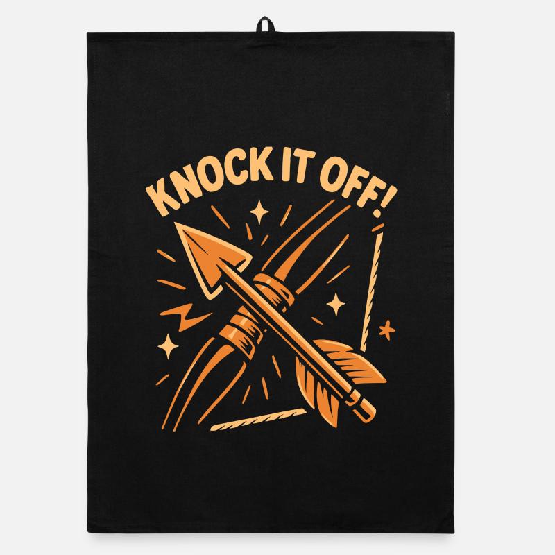 Archery Bow Archer Knock It Off Organic dish towel