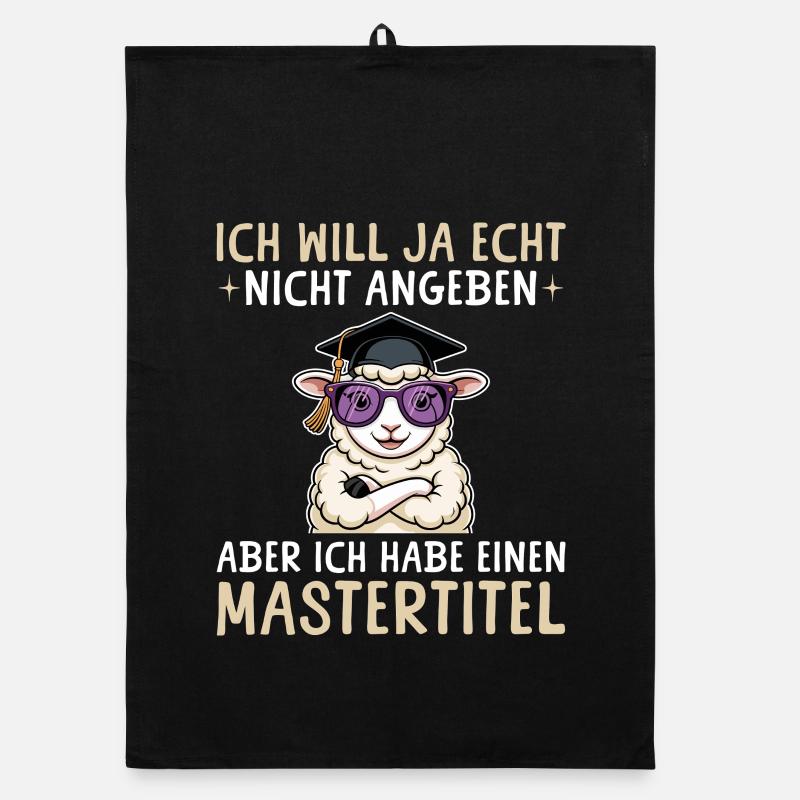 Master obtenu - Mouton avec titre de Master Torchon bio