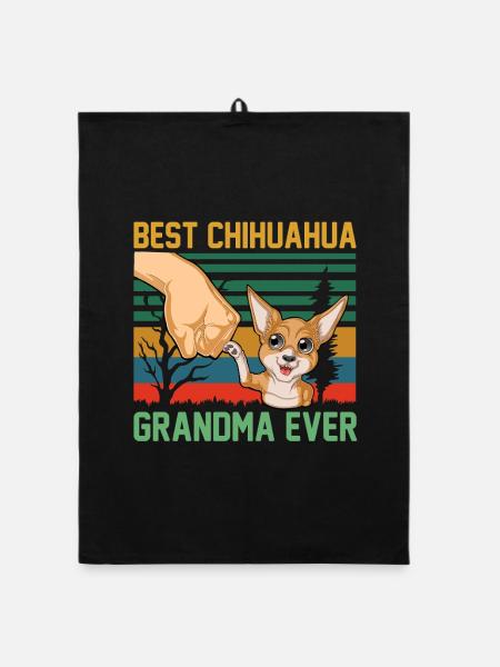 Chihuahua - Torchon bio - noir - Devant