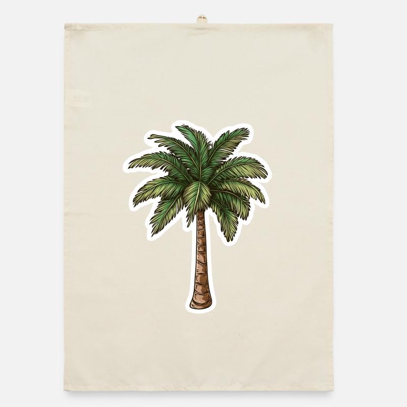 Palm tree Organic dish towel