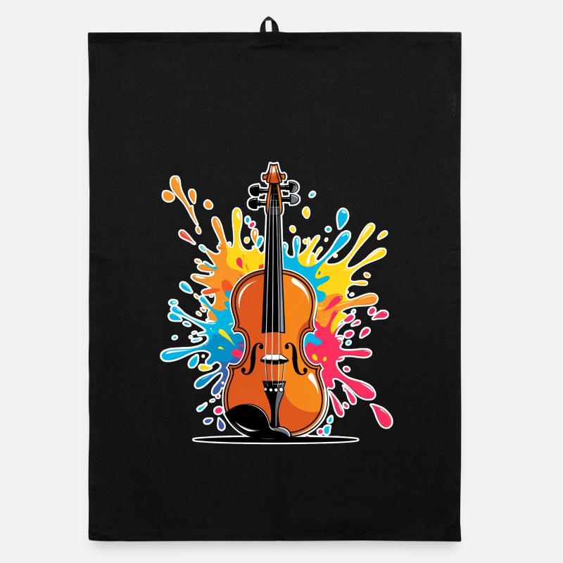 Conception artistique de violon vibrante Torchon bio